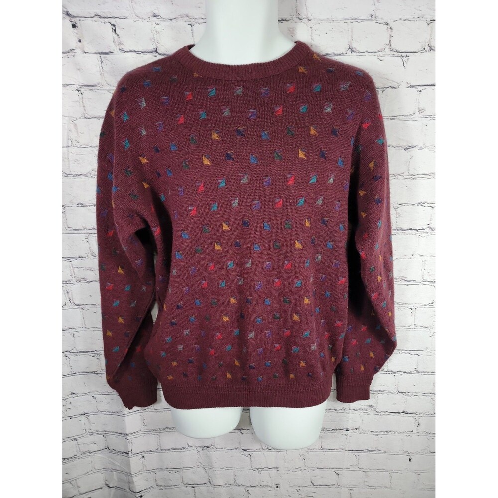 Mens Kenneth Roberts Acrylic/Wool Blend Sweater Multicolored Size Med